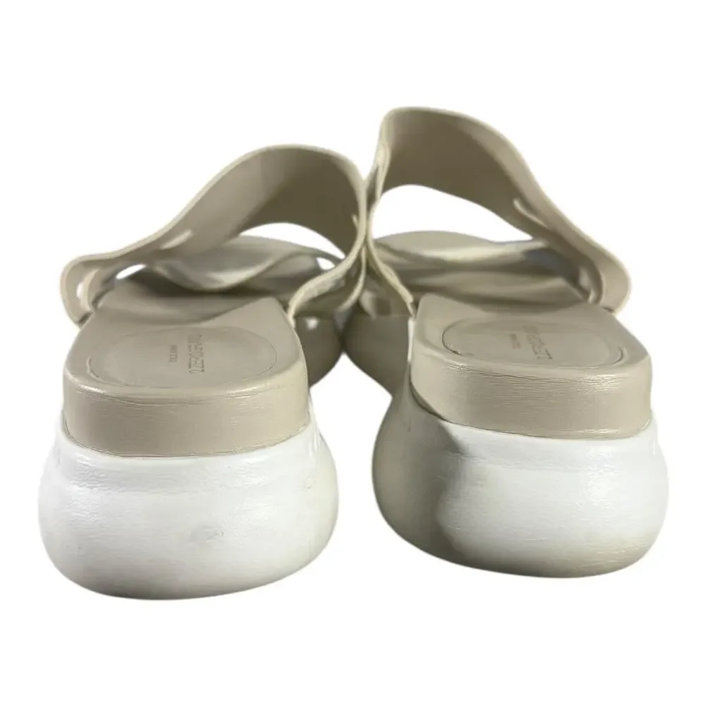 Cole Haan GrandØS Women’s Slide Sandals Snake Embossed Leather Cream Size 9
